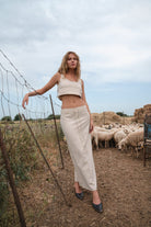 Kahshan-Beige 'Petit' Top-Top-1-Milagron.com