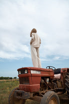 Kahshan-Beige 'saint' Women Oversize Linen Shirt-Gömlek-2-Milagron.com