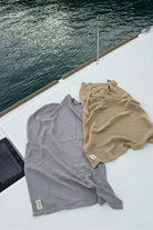 Gri Müslin Plaj Havlusu - 0