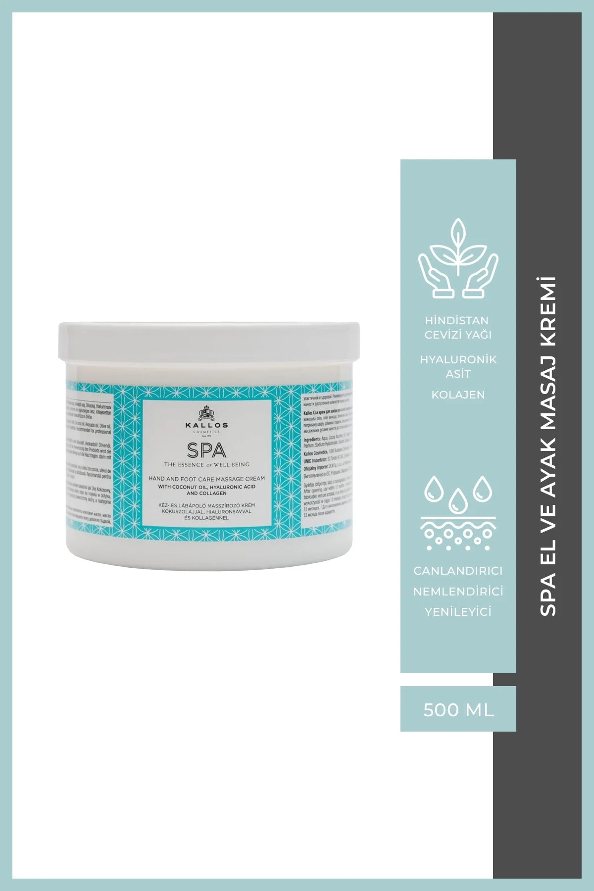 Kallos SPA El ve Ayak Masaj Kremi 500ML