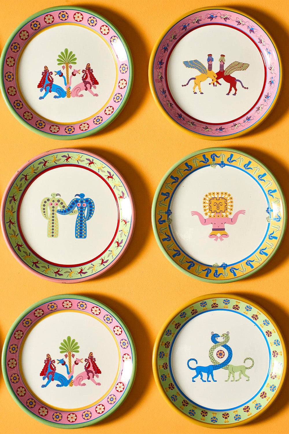 Cosmogenesis Twin Sphynxes Green Plate - 2