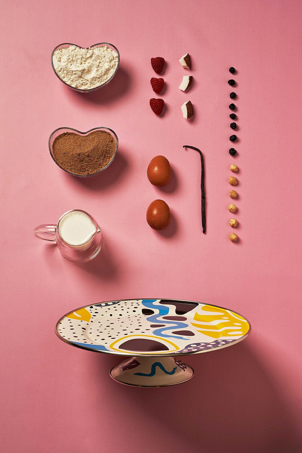 Flashback Footed Cake Serving Plate - 0