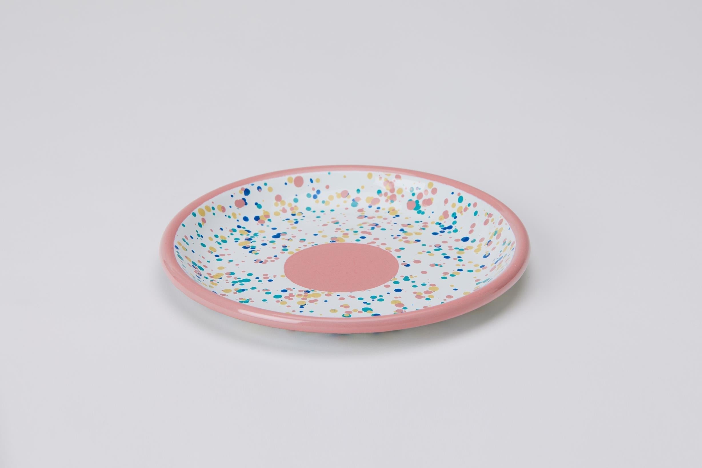 Kapka-Wonder Wheel Pink Dessert Plate-Tabak & Kase-1-Milagron.com
