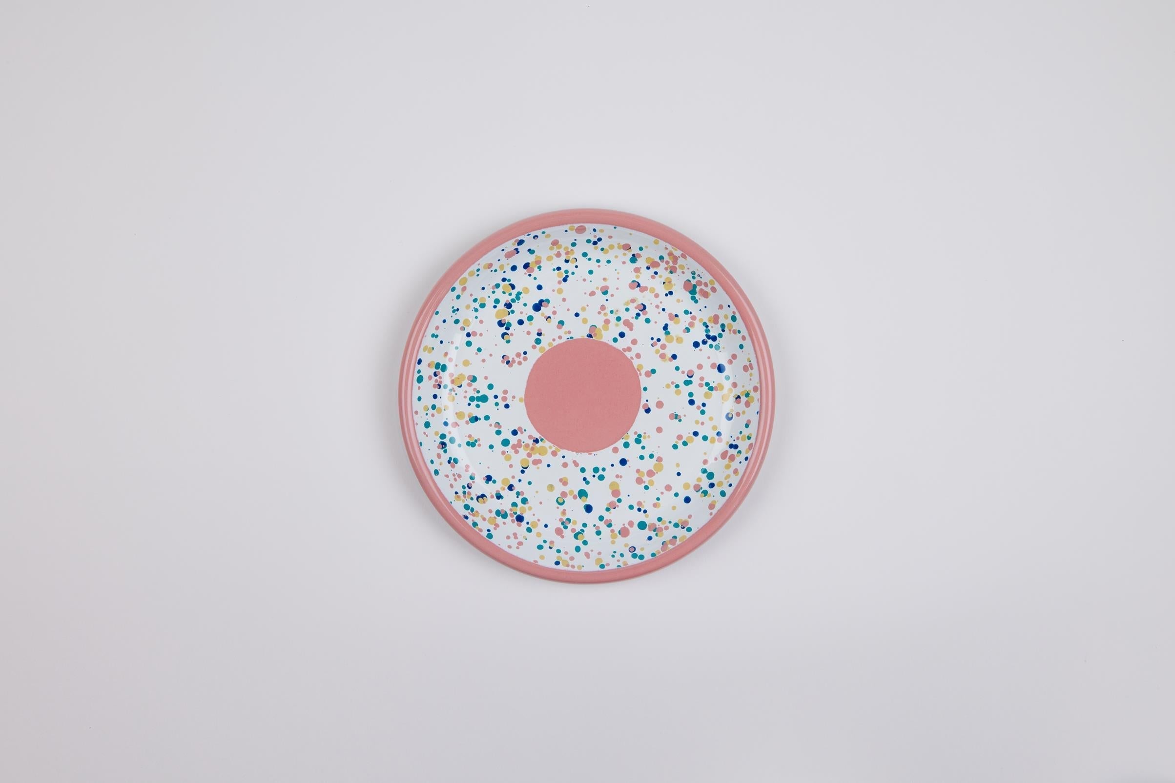 Kapka-Wonder Wheel Pink Dessert Plate-Tabak & Kase-2-Milagron.com