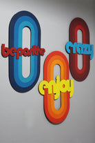 Karo Design-Enjoy-crazy-bepositive Duvar Dekorasyonu 3'lü Set-Duvar Dekorları-1-Milagron.com