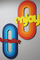 Karo Design-Enjoy-crazy-bepositive Duvar Dekorasyonu 3'lü Set-Duvar Dekorları-4-Milagron.com