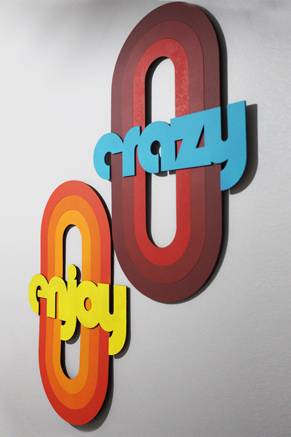 Karo Design-Enjoy-crazy-bepositive Duvar Dekorasyonu 3'lü Set-Duvar Dekorları-6-Milagron.com