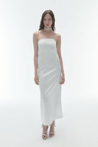Karrla-Hazi Strapless Midi Dress-Elbise-1-Milagron.com