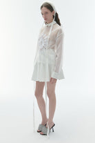 Karrla-Rose Embroidered Organza Blouse-Bluz-2-Milagron.com