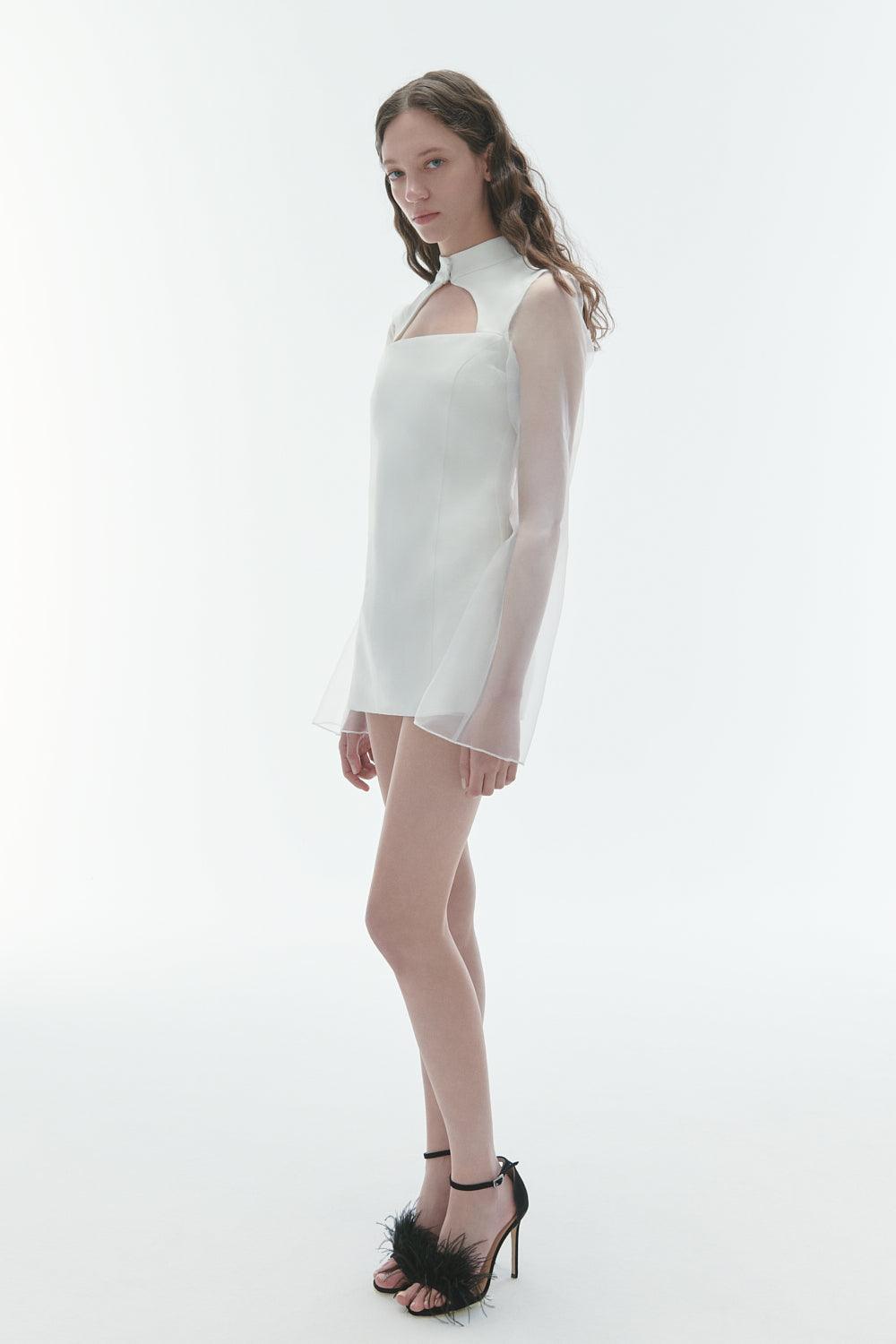 Karrla-Tina Organza Dress With Cutout Details-Elbise-2-Milagron.com
