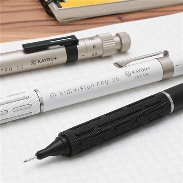 Kayou Plus Aimvision Pro Teknik Çizim Mekanik Kurşun Kalem Titanium Gold Kamp-Aipgd