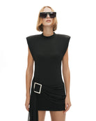 Khéla The Label-Agent Of Chaos Dress In Black-Elbise-1-Milagron.com