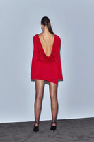 Khéla The Label-Back Off Dress Red-Elbise-1-Milagron.com