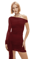 Khéla The Label-Corrupt Cosmo Dress In Burgundy-Elbise-1-Milagron.com