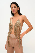 Khéla The Label-Gold Digger Beaded Top-Top-1-Milagron.com