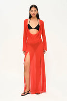 Khéla The Label-Heatwave Dress In Coral-Elbise-1-Milagron.com