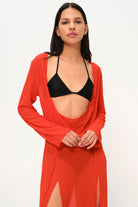 Khéla The Label-Heatwave Dress In Coral-Elbise-2-Milagron.com