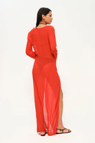 Khéla The Label-Heatwave Dress In Coral-Elbise-3-Milagron.com