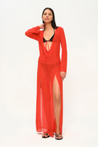 Khéla The Label-Heatwave Dress In Coral-Elbise-4-Milagron.com