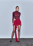 Khéla The Label-High Voltage Dress Burgundy-1-Milagron.com