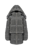 Khéla The Label-Khelan Puffer Jacket In Gray-Mont-1-Milagron.com