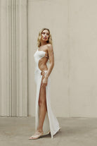 Khéla The Label-Ring Me Dress In White-Elbise-2-Milagron.com