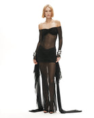 Khéla The Label-Seven Deadly Sips Dress In Black-Elbise-1-Milagron.com