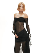 Khéla The Label-Seven Deadly Sips Dress In Black-Elbise-3-Milagron.com