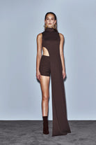 Khéla The Label-Stay Mad Asymmetric Top Brown-Top-2-Milagron.com