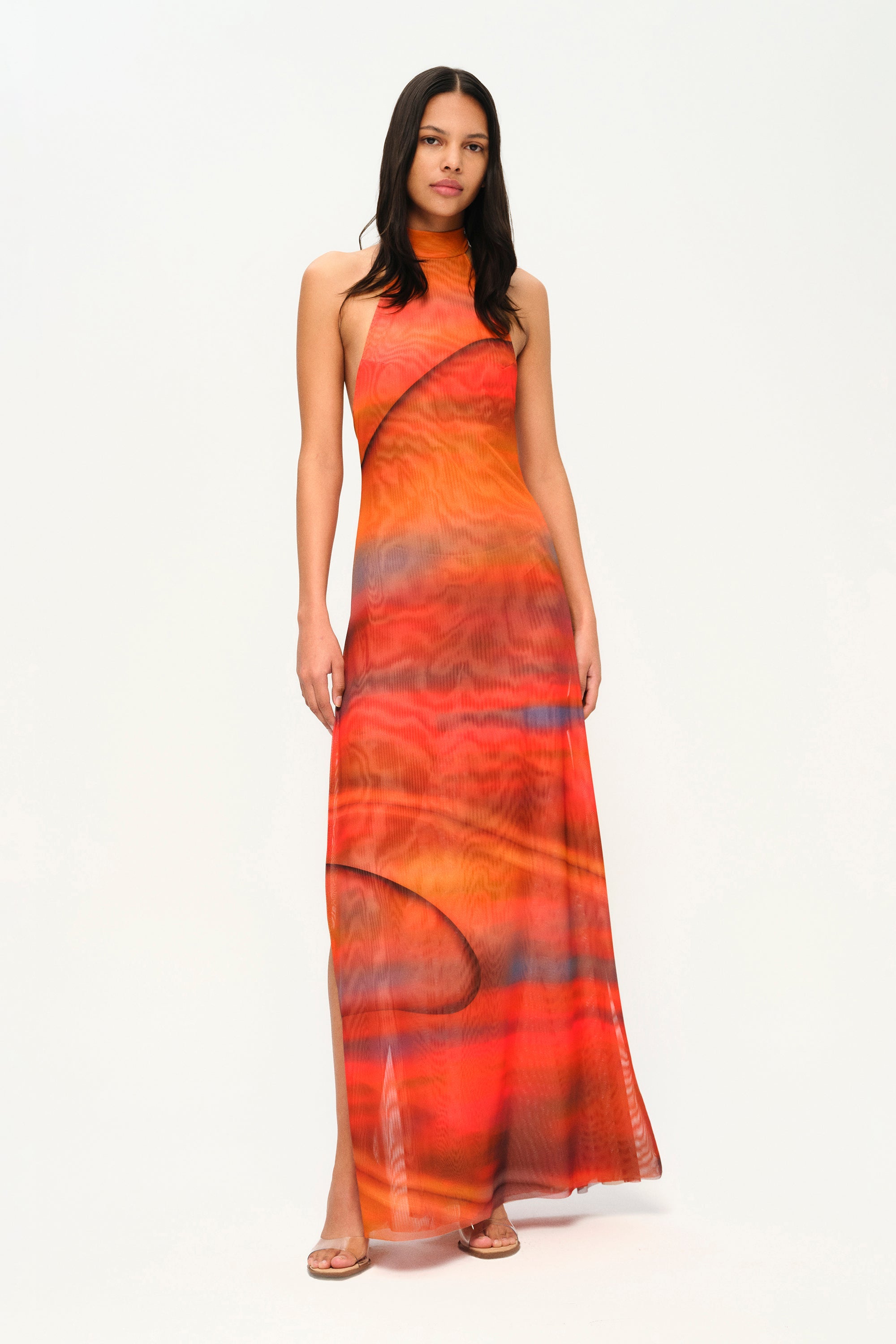 Khéla The Label-Sweet Escape Dress In Sunset Print-Elbise-1-Milagron.com