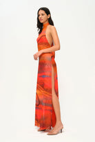 Khéla The Label-Sweet Escape Dress In Sunset Print-Elbise-2-Milagron.com