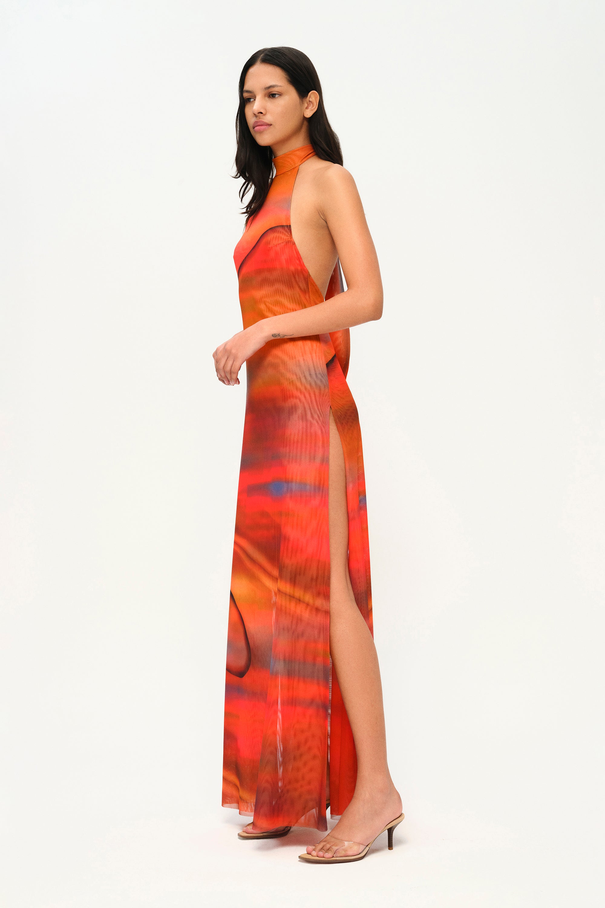 Khéla The Label-Sweet Escape Dress In Sunset Print-Elbise-2-Milagron.com