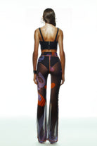 Khéla The Label-Tainted Flower Mesh Pants In Black-Pantolon-3-Milagron.com