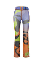 Khéla The Label-Tainted Flower Mesh Pants In Orange-Pantolon-1-Milagron.com