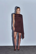 Khéla The Label-Walk Away Dress Brown-Elbise-2-Milagron.com