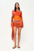 Khéla The Label-Wavelength Dress In Sunset Print-Elbise-1-Milagron.com