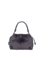 Khilios-Alexa Gri Suni Kürklü Bayan El / Omuz Çantası-El Çantası-1-Milagron.com