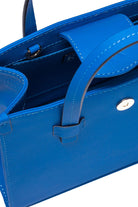 Khilios-Gabrielle Mavi Mini Deri El / Omuz Çantası-El Çantası-3-Milagron.com