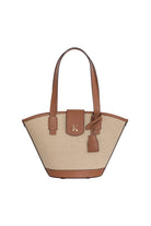 Khilios-Marla Tote Taba-kanvas Deri El /omuz Çantası-Omuz Çantası-2-Milagron.com