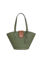 Khilios-Marla Tote Yeşil Deri El / Omuz Çantası-Omuz Çantası-1-Milagron.com