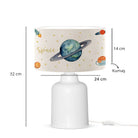 Kids Space Uzay Temalı Çocuk Odası Abajur Lamba 