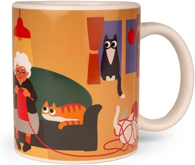 Kikkerland-Kikkerland Cat Lady Morph Mug Kupa-Kupa-3-Milagron.com