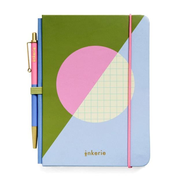 Kikkerland-Kareli Mini Defter ve Kalem Seti - A6-Mürekkep-2-Milagron.com