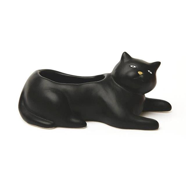 Kikkerland Cosmo The Black Cat Planter Vazo