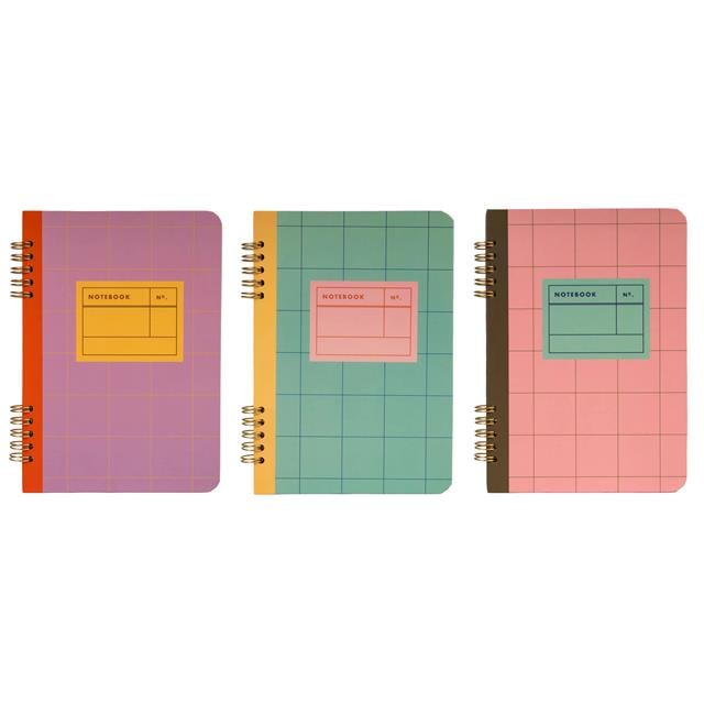 Kikkerland-Kikkerland Inkerie çizgili Telli A5 Defter-Çizgili-3-Milagron.com