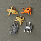Kikkerland-Kikkerland Yoga Cat Magnets Seti-Magnet-3-Milagron.com