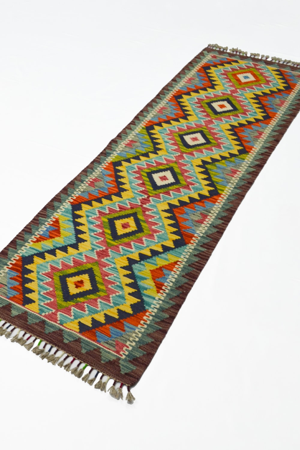 El Dokuma Afgan Kilim Yolluk 61x197 Cm (1.2 M²) - 2
