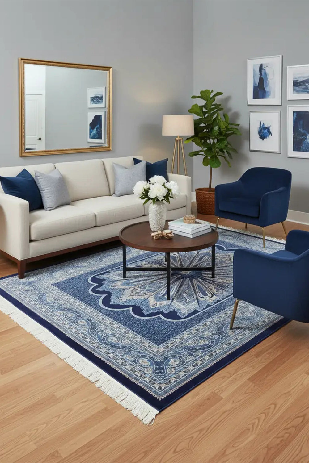 Geleneksel Desenli Bambu Halı 160x230 Cm (3.68 M²) - 1