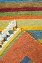 Yünden El Dokuma Tribal Halı - 5