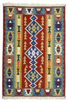 Yünden El Dokuma Uşak Kök İnce Kilim 120x180 Cm (2.16 M²) - 0
